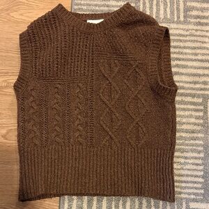 Pink Rose Chocolate Knit Top